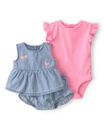 Carter's Girl 3-Piece diaper cover set, Pink/Blue, 12M