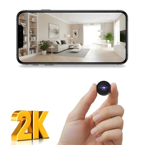 YP YuanPei Upgraded Mini Camera for Home Use, Mini Security Wireless WiFi Camera, HD 2K Indoor/Outdoor Night Vision Nanny Cam for Baby, Pets (Video Only)