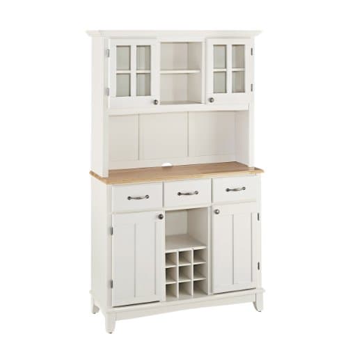 Homestyles Buffet of Buffets O...ith Hutch and Natural Wood Top