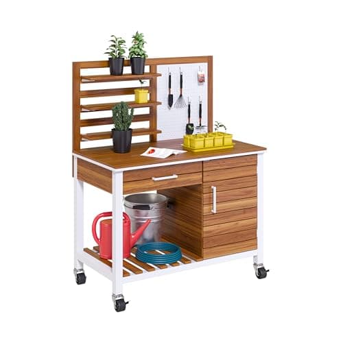 Seville Classics Home 48" Outd...el Frame, White, 48" W x 25" D