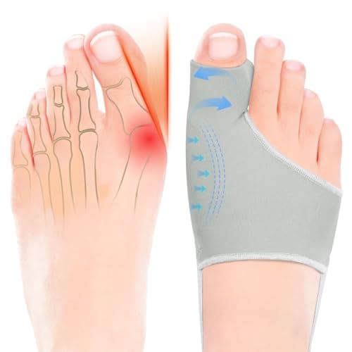 Posturace 2PCS Bunion Corrector for Women & Men Big Toe, Big Toe Separators, Hammer Toe Straightener, Bunion Pads with Spacers, Hallux Valgus Pain Relief, Comfortable & Breathable for Day/Night