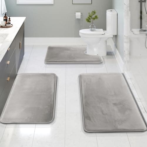 Clara Clark 3 Piece Bathroom R...shable - Dries Quickly, Silver