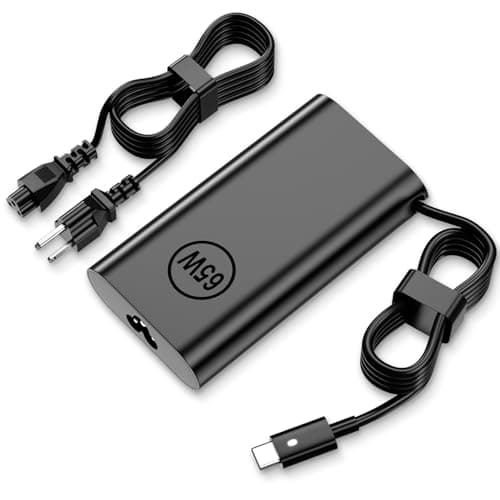INEXEWOC 65W Watt USB Type C Laptop Charger Compatible with Dell Latitude 5420 5440 5520 5430 5450 5540 5550 7420 7440 7430 9250 XPS 12 13 9250 9350 9380 9370 9360 Chromebook 3100 Power Cord Adapter