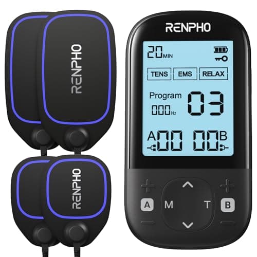 RENPHO 3-in-1 TENS EMS Muscle Stimulator w/ 60 Programs, Dual Channel & 8 Gel Electrode Pads $13.99 + Free Shipping w/ Prime or on $35+