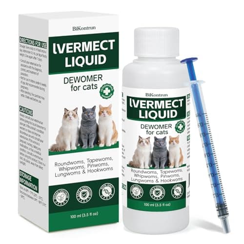DEWORMER for Cats – Supports Removal of Hookworms, Lungworms, Pinworms & Roundworms, Tapeworms, Whipworms, Broad Spectrum Digestive Cleanser, Internal Balance Support