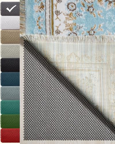 Veken Rug Gripper Pad for Hardwood Floors, Non Slip 2x4 Ft Rug Pads for Area Rugs, Thick Dark Grey Rug Grippers for Tile Floors, Under Carpet Anti Skid Mat, Keep Your Rugs Safe and in Place
