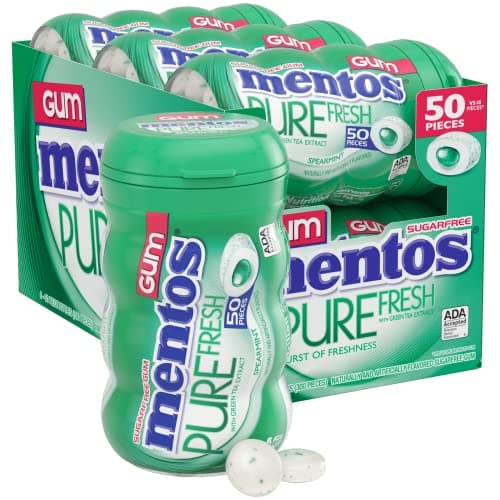 Select Accounts: 6-Pk 50-Pc Mentos Pure Fresh Sugar Free Gum (Spearmint) $11.50 w/ S&S