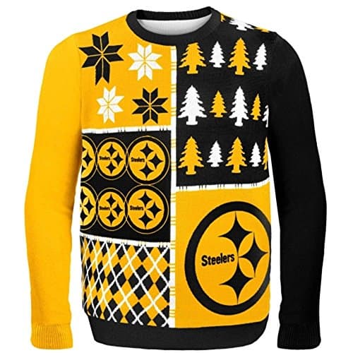 FOCO NFL Pittsburgh Steelers B...y Block Ugly Sweater, XX-Large