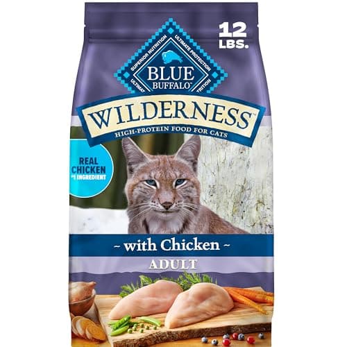 Select Accts: 12-Lb Blue Buffalo Wilderness Natural Adult Dry Cat Food (Chicken) $14.10 w/ S&S + Free S&H
