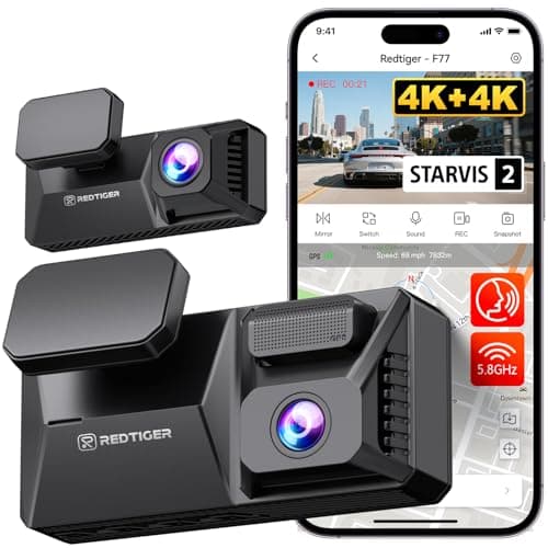 REDTIGER F77 Daul 4K STARVIS 2 Dashcams: V1 w/ 128GB $176, V2 w/ 256GB $200 + Free S/H