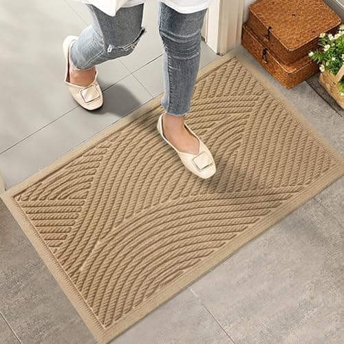 29" x 17" HIYARD Rubber Backed Non-Slip Low Profile Front Door Mat (Beige) $8.50 + Free Shipping w/ Prime or on $35+