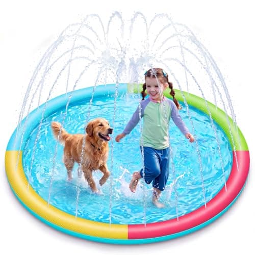 60" SLOOSH Non-Slip Splash Pad Sprinkler Mat (2 Colors) $9.99 + Free Shipping