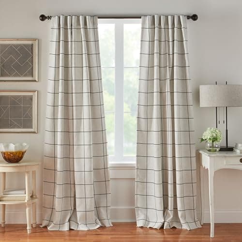 Elrene Home Fashions Brighton ...abs, 52" x 84", Black, 1 Panel