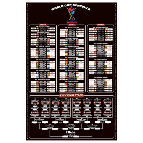 2026 World Cup Bracket Poster black 57 x 87 Inches Wall Soccer Game Tracker Map for Watch Party Bar Home Decor