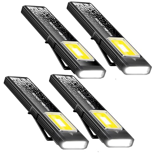 4-Pk RECHOO Rechargeable 800 Lumen Flat Compact Magnetic Camping Flashlights $22 + Free S&H
