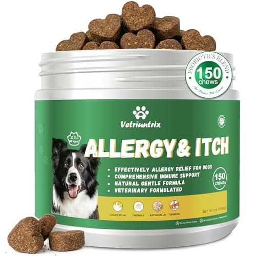 Dog Allergy Chews for Itchy Skin, Paw Licking & Immune Support - 150ct