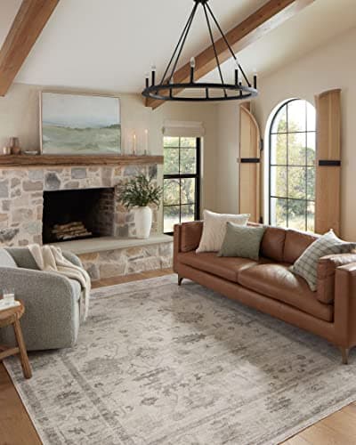 Loloi Magnolia Home Millie Silver/Dove 7'-10" x 10' Area Rug