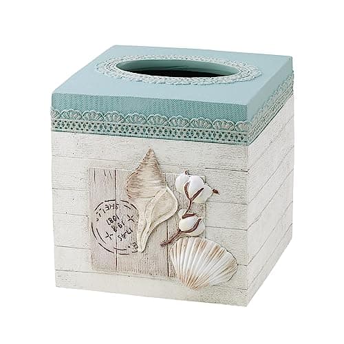 Avanti Linens - Tissue Box Cov...r (Farmhouse Shell Collection)