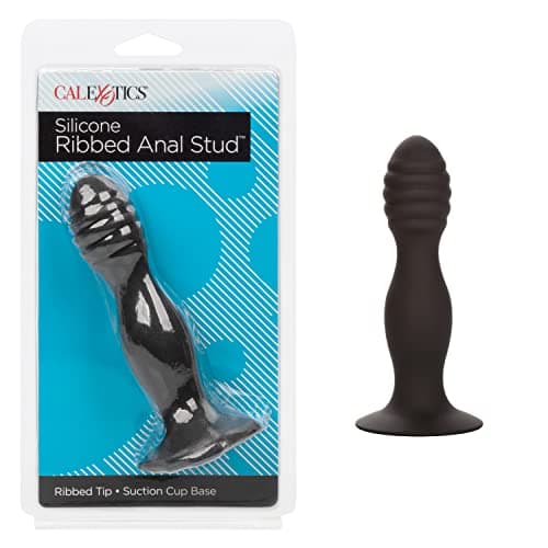 CalExotics Silicone Ribbed Ana...ction Cup Black - SE-0416-25-2