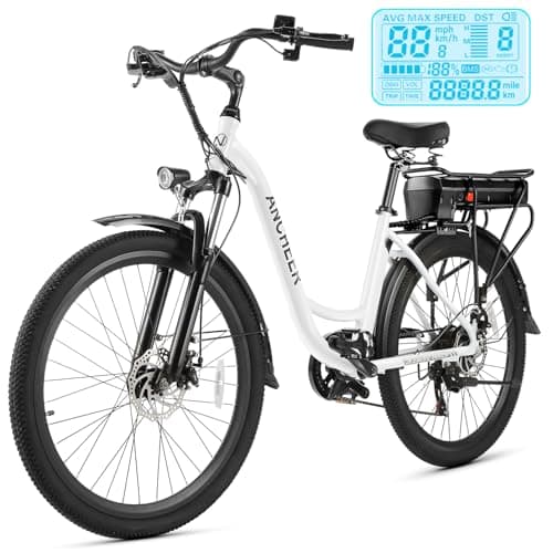 ANCHEER Electric Bike for Adul...n Fork, Cruise Control, UL2849
