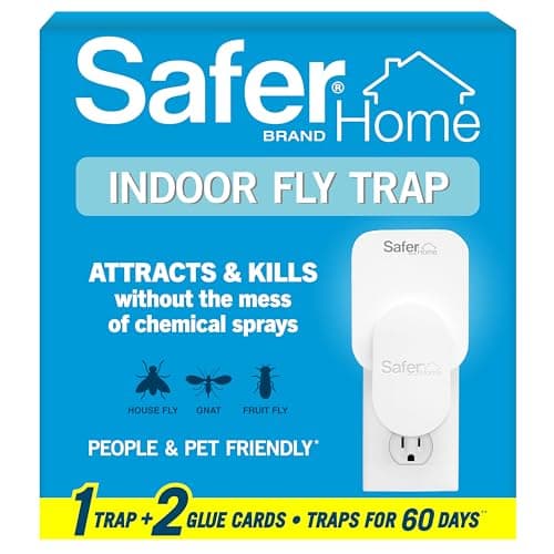 Safer Home Flying Insect Trap, Plug-In Fruit Fly Trap for Indoors, 1-Pack