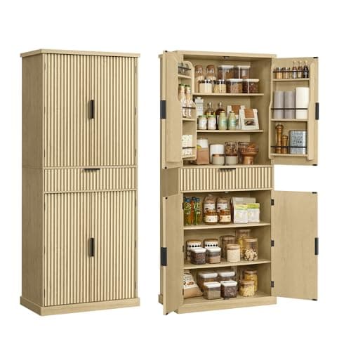 VASAGLE MAXE Collection - Pantry Cabinet, 70.6-Inch Tall Storage Cabinet with Drawer, Oak Beige UBBK365Y01 $153.45 at Amazon