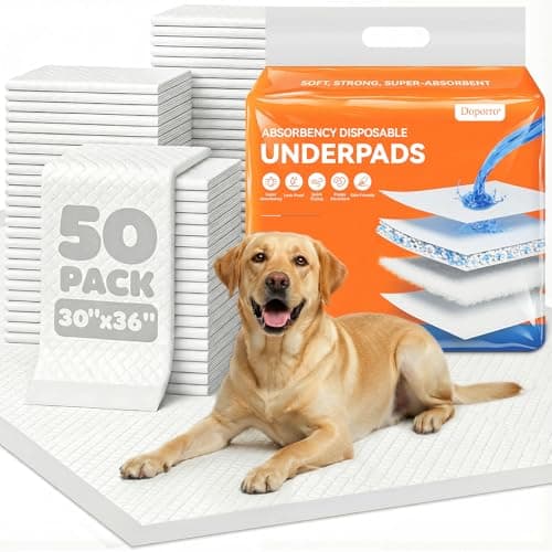 Amazon - 50PK Super Absorbent Dog Pee Pads with Anti-Slip Adhesive Tabs Series - $9.49