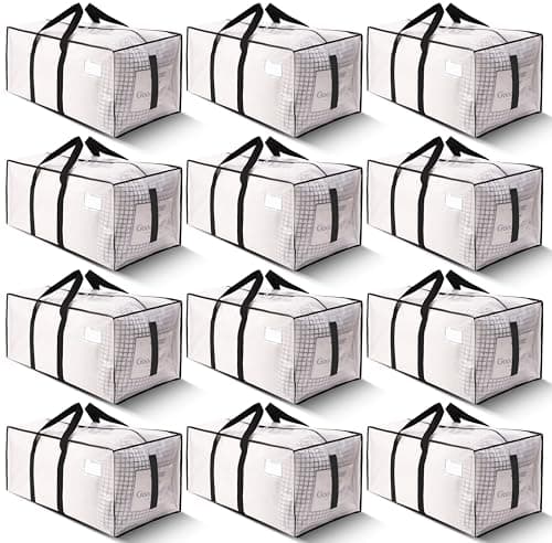 12-Pack 24-Gal. HOMESURE Heavy Duty Moving Bags w/ Zipper & Handles $27.99 + Free Shipping w/ Prime or on $35+