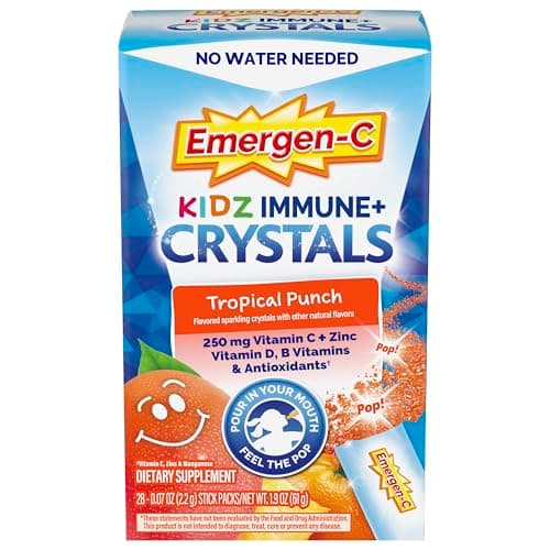 28-Pack Emergen-C Kidz Immune Plus Vitamin C Crystals (Tropical Punch) $3.81 w/ S&S + Free Shipping w/ Prime or on $35+