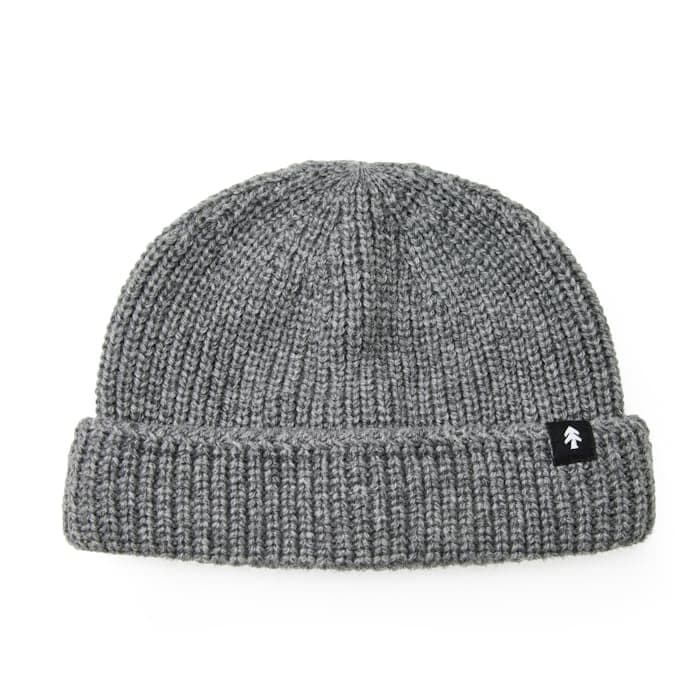 Huckberry Short Roll Beanie Light Grey