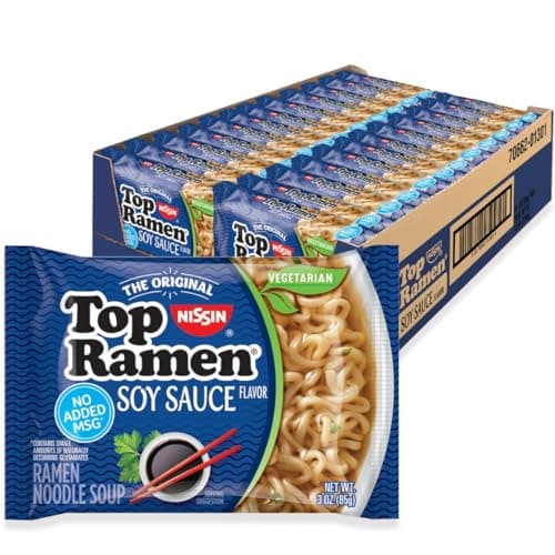 Select Accounts: 24-Pk 3-Oz NISSIN Top Ramen Noodle Soup (Soy Sauce) $5.40 w/ S&S
