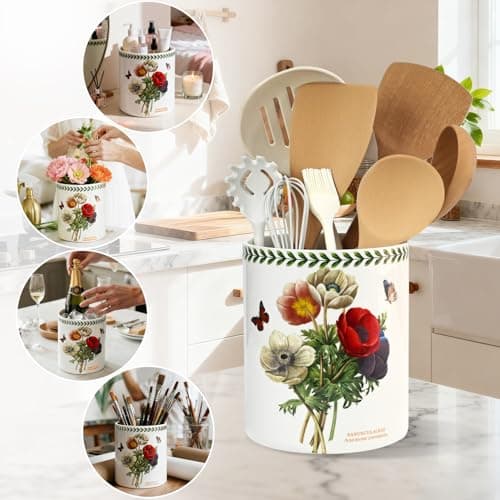 7.3" Acmlife Extra Large Floral Ceramic Cooking Utensil Holder (Beauty) $10.00 + Free Shipping w/ Prime or on $35+