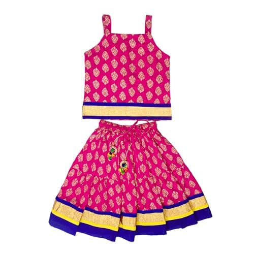 Chandrakala Kids Lehenga Choli Set for Girls Magenta,1.5-3 Years (KL118MAG3)