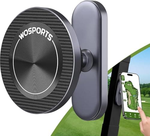 WOSPORTS Magnetic Golf Cart Phone Holder, Golf Cart Phone Mount for iPhone 16 Pro Max 15 14 13 12 Plus, Golf Cart Accessories Gifts for Men Women