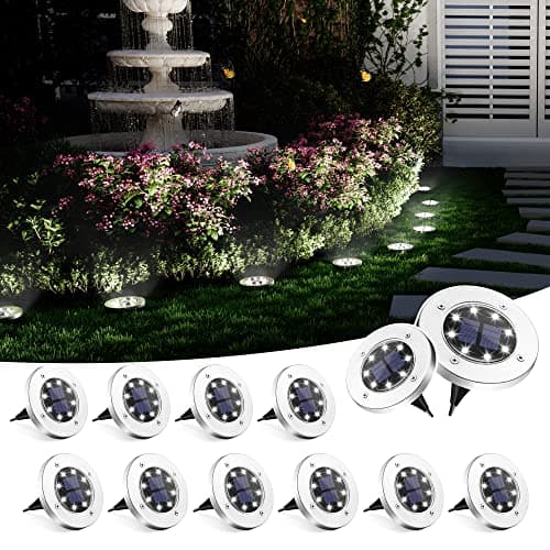 LED Solar Ground Light 12-Pack for $15 + free shipping w/ Prime