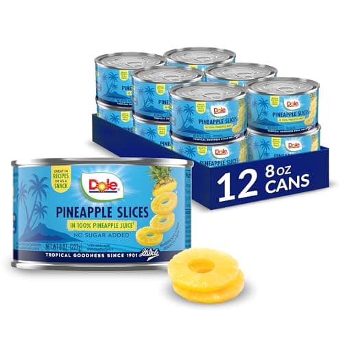 12-Pack 8-Oz Dole Canned Pineapple Slices $10.66 + Free Shipping w/ Prime or on orders over $35