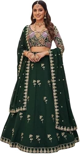 Tellista Indian Style lehenga choli for women Wedding Party Wear stitched. (C, 42)