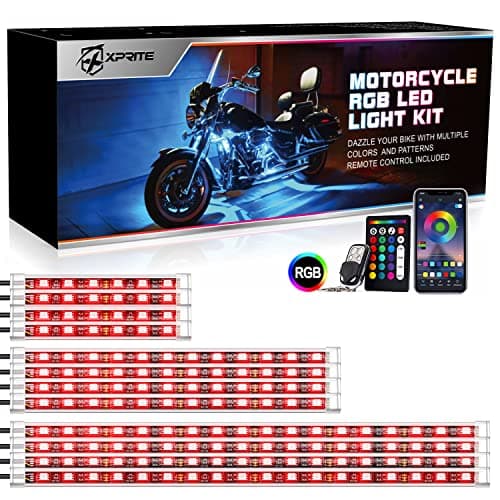 Xprite Motorcycle LED Underglo...ed Brake Lamp Function, 12 PCS