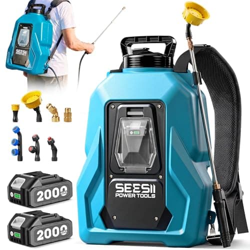 5-Gal SEESII Cordless Backpack Sprayer w/ Dual Batteries, Telescopic Brass Wand & 7 Nozzles $71.99 + Free Shipping