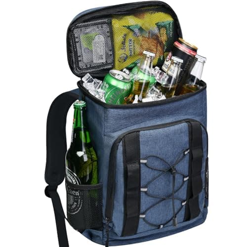 33 Cans Insulated Backpack Cooler - Leakproof Waterproof Lightweight Soft Coolers Bag for Camping Picnic Hiking Beach and Lunchbox Backpacks Bags-Leak Proof Ice Chest Back Pack,Deep Blue