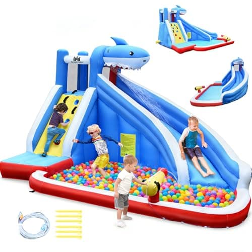 BOUNTECH Inflatable Water Slid...s Inflatables for Kids Outdoor
