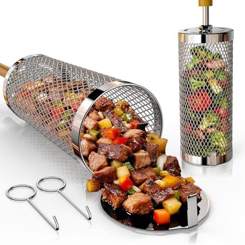 TWO Rolling Grill Baskets Only $13.99 Shipped for Amazon Prime Members