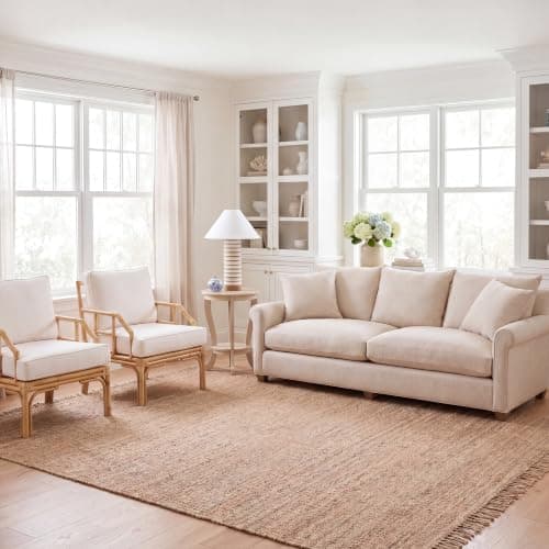 SAFAVIEH Area Rug 8x10 - Natur...Bedroom, Dining Space (NF368A)