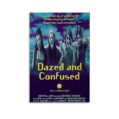 Dazed And Confused Movie Poster for Bedroom Aesthetic Wall Decor Canvas Wall Art Gift 24x36inch(60x90cm)