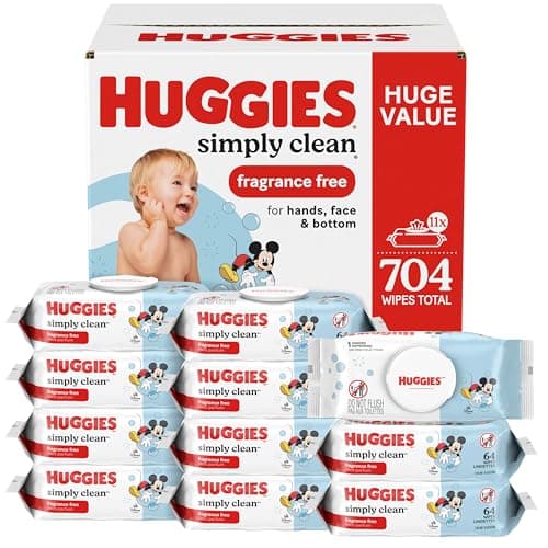 Select Accounts: 11-Pk 64-Ct Huggies Simply Clean Unscented Baby Diaper Wipes $12.70 w/ S&S