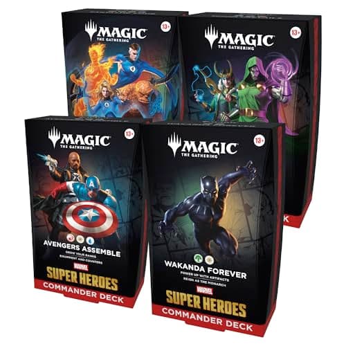 $209.95 | Magic: The Gathering | Marvel Super Heroes Commander Deck Bundle at Amazon