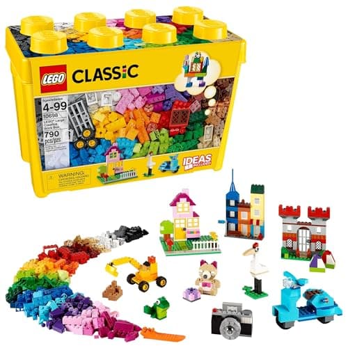 LEGO Classic Large Creative Brick Box 10698 Building Set, Toy Storage Solution for Home or Classrooms, Interactive Building Toy for Kids, Boys, and Girls