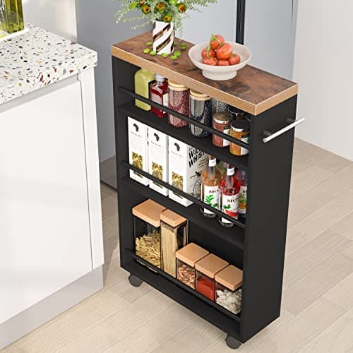 Tribesigns Slim Storage Cart, ...for Kitchen, Bathroom, Laundry