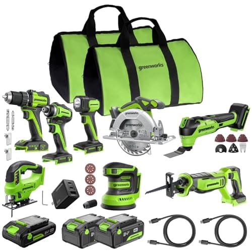 Greenworks 24V 8-Tool Combo Kit w/ Batteries & Charger for $322 + free shipping