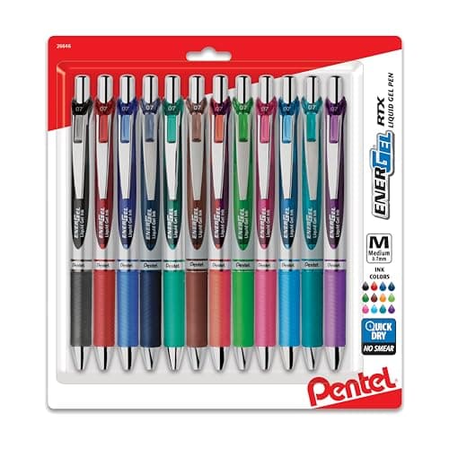 Pentel EnerGel RTX Retractable...ool and Journaling, Pack of 12